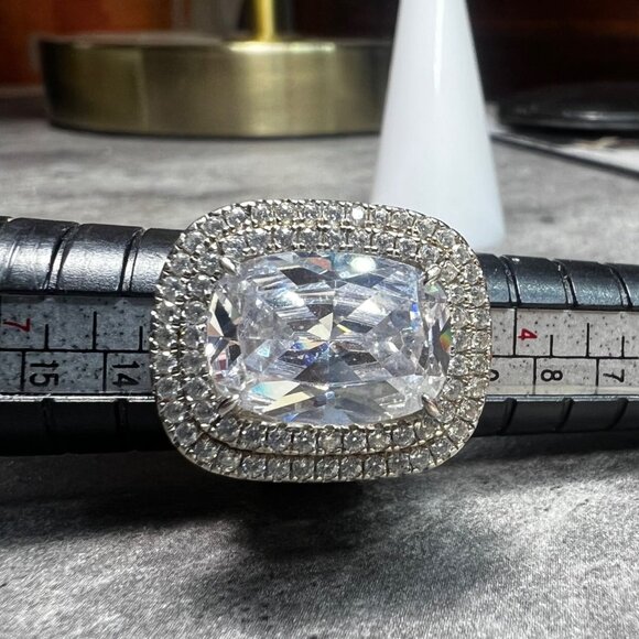 Large statement ring, .925 sterling silver ring, size 5 - Picture 12 of 12